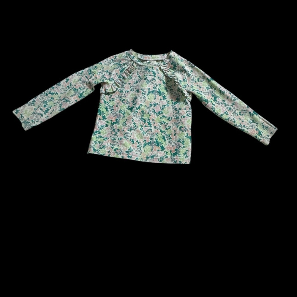 Tucker + Tate Floral Kids Swim Top - bikini bottoms Green and Pink - Picture 2 of 5